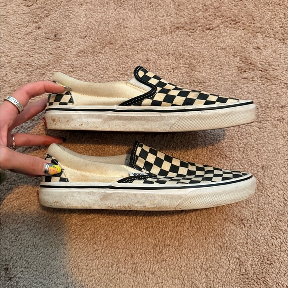 Vans Black and White Checkerboard Slip-Ons - Picture 3 of 7